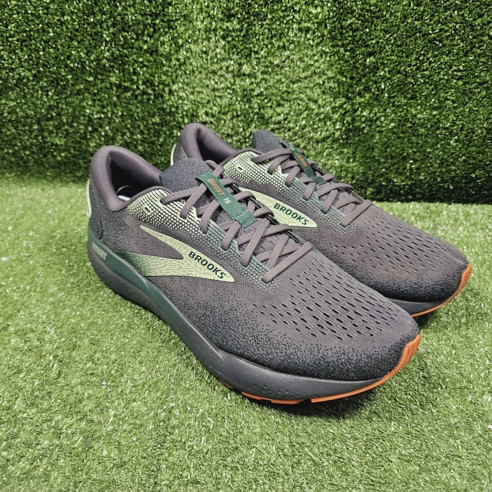 Brooks Ghost 16 Blackened Pearl Green Athletic Running Sneakers Mens Size 14